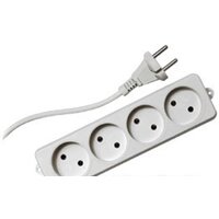 Гарнизон 4 розетки, белый, 2 м (EL-NL4-W-2)