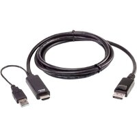 Aten 2L-7D02HDP HDMI/USB Type-A - DisplayPort (1.8 м, черный)