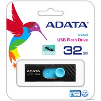 ADATA UV220 32GB (черный/голубой) Image #3