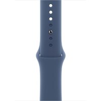 Apple Watch Series 10 46 мм (алюминиевый корпус, серебристый/синий, спортивный силиконовый ремешок M/L) Image #3