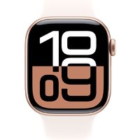 Apple Watch Series 10 42 мм (алюминиевый корпус, розовое золото/легкие румяна, спортивный силиконовый ремешок S/M) Image #2