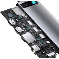 Baseus Metal Gleam Series 11-in-1 Multifunctional HUB Type-C Hub Docking Station CAHUB-CT0G Image #6