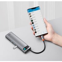Baseus Metal Gleam Series 11-in-1 Multifunctional HUB Type-C Hub Docking Station CAHUB-CT0G Image #10
