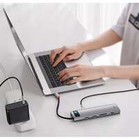 Baseus Metal Gleam Series 11-in-1 Multifunctional HUB Type-C Hub Docking Station CAHUB-CT0G Image #11