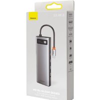 Baseus Metal Gleam Series 11-in-1 Multifunctional HUB Type-C Hub Docking Station CAHUB-CT0G Image #7