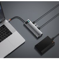Baseus Metal Gleam Series 11-in-1 Multifunctional HUB Type-C Hub Docking Station CAHUB-CT0G Image #12