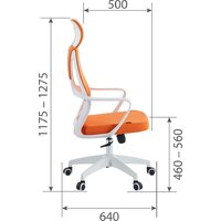 CHAIRMAN CH636 (ткань, белый пластик/светло-серый) Image #6