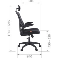 CHAIRMAN CH633 (ткань, черный пластик/черный) Image #6