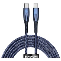 Baseus Glimmer Series Fast Charging Data Cable USB Type-C - Type-C 100W CADH000703 (1 м, синий) Image #1