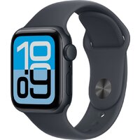 Apple Watch SE 3 40 мм (алюминиевый корпус, полуночный/полуночный, спортивный силиконовый ремешок S/M)