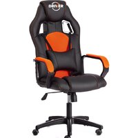 TetChair Driver (иск.кожа/ткань, черный/оранжевый)