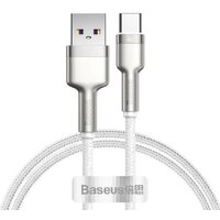 Baseus Cafule Series Metal Data Cable USB Type-A - Type-C 66W CAKF000102 (1 м, белый)