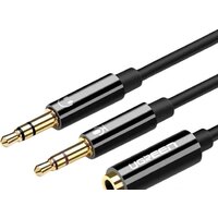 Ugreen AV140 20898 3.5 мм F - 2 x 3.5 мм M (0.2 м, черный)