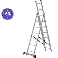 Новая высота NV 123 алюминиевая трёхсекционная 3x7 ступеней Image #1