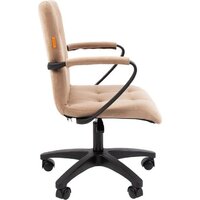 CHAIRMAN 030 (ткань, Т-10 бежевый/пластик/ролик PU) Image #3