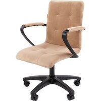 CHAIRMAN 030 (ткань, Т-10 бежевый/пластик/ролик PU) Image #4