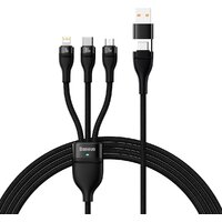 Baseus CASS030101 USB-C/A - USB-C, microUSB, Lightning (1.2 м, черный)