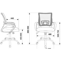 Бюрократ CH-695N/SL/BL/TW-11 (черный/синий) Image #5