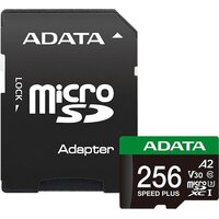 ADATA SPEED PLUS microSDXC 256GB UD256GUI3V30A2SP-RA1 (с адаптером)