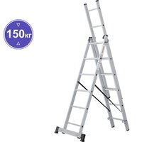 Новая высота NV 123 алюминиевая трёхсекционная 3x6 ступеней Image #1