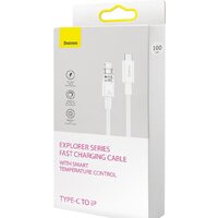 Baseus Explorer Series Fast Charging Cable with Smart Temperature Control 20W USB Type-C - Lightning (2 м, белый) Image #11