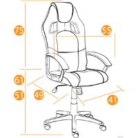 TetChair Driver (флок/ткань, синий/серый) Image #13