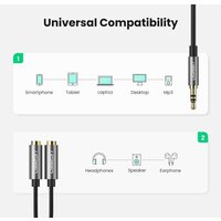 Ugreen AV123 3.5 мм - 3.5 мм (0.2 м, черный/серый) Image #7