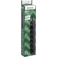 Defender 6 розеток, 3 м, черный (DFS 153) Image #3