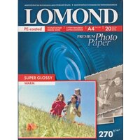 Lomond суперглянцевая односторонняя A4 270 г/кв.м. 20 листов (1106101)