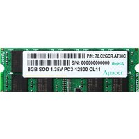 Apacer 4GB DDR3 SO-DIMM PC3-12800 AS04GFA60CATBGC
